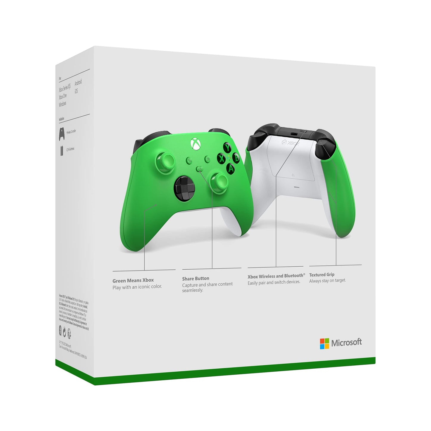 Xbox Wireless Controller Velocity Green (Microsoft Türkiye Garantili)