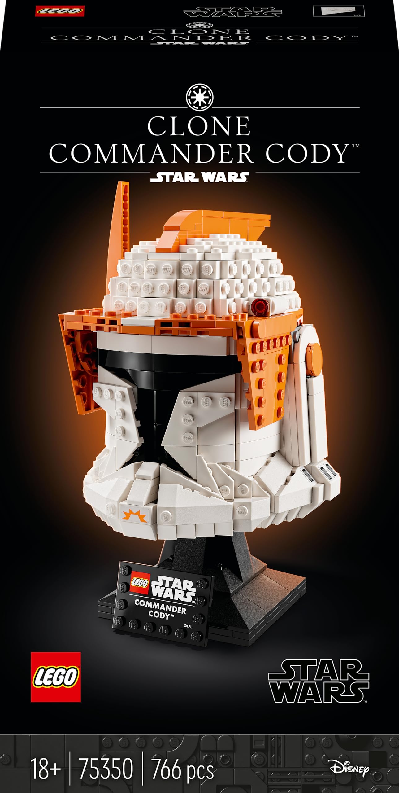 LEGO Star Wars Klon Komutanı Cody Kaskı 75350 - Yetişkinler İçin Koleksiyonluk Sergileme Modeli Yapım Seti (776 Parça)