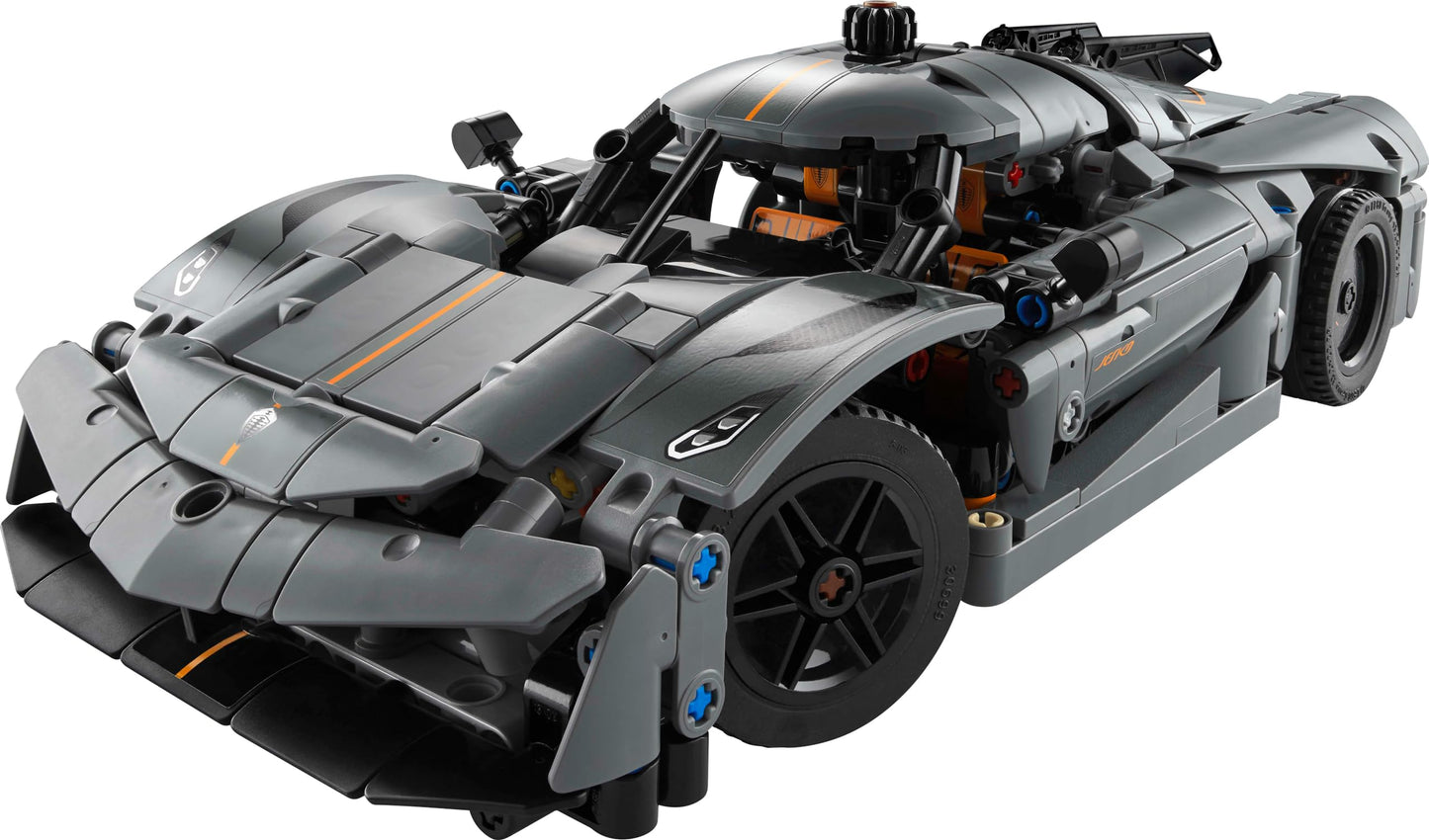 LEGO Technic Koenigsegg Jesko Absolut Gri Hiper Araba 42173 - Çocuklar için Oyuncak Yapım Seti, Doğum Günü Hediyesi Fikri (801 Parça)