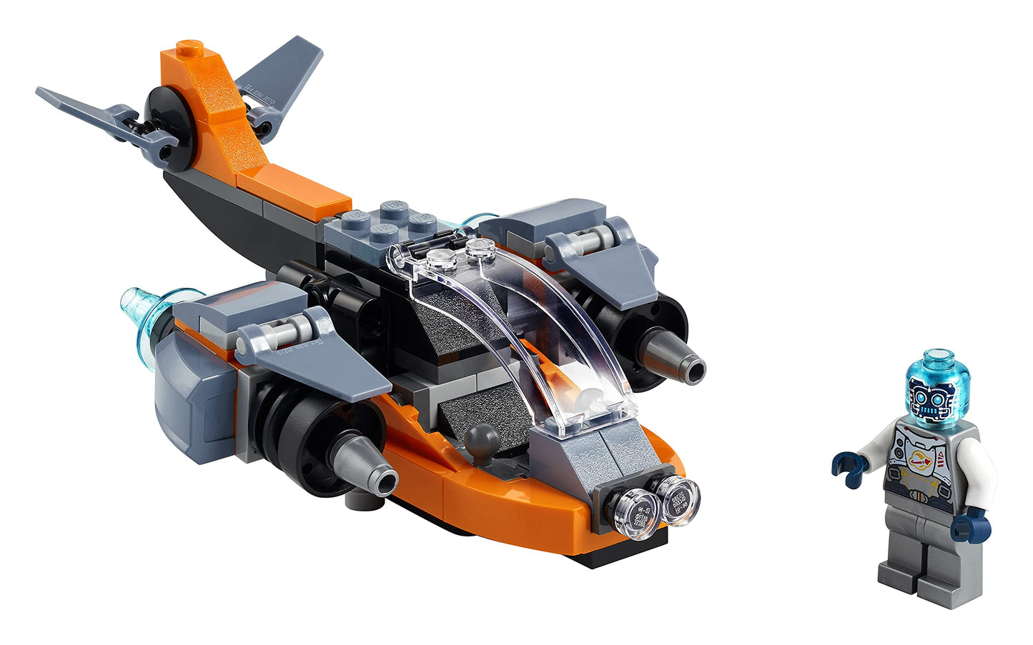 LEGO Creator 3’ü 1 Arada Siber İnsansız Hava Aracı 31111-6 Yaş ve Üzeri Çocuklar İçin Siber İnsansız Hava Aracı, Siber Robot ve Siber Motosiklet İçeren Yaratıcı Oyuncak Yapım Seti (113 Parça)