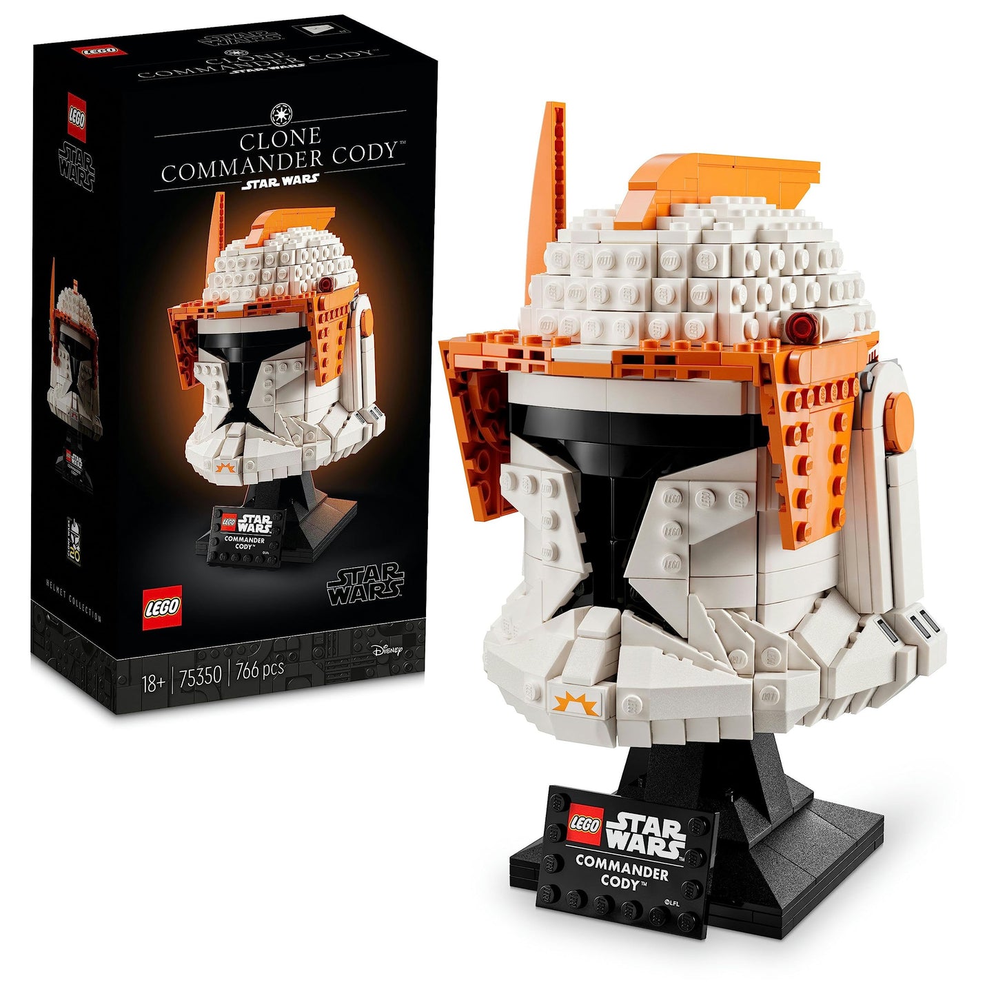 LEGO Star Wars Klon Komutanı Cody Kaskı 75350 - Yetişkinler İçin Koleksiyonluk Sergileme Modeli Yapım Seti (776 Parça)
