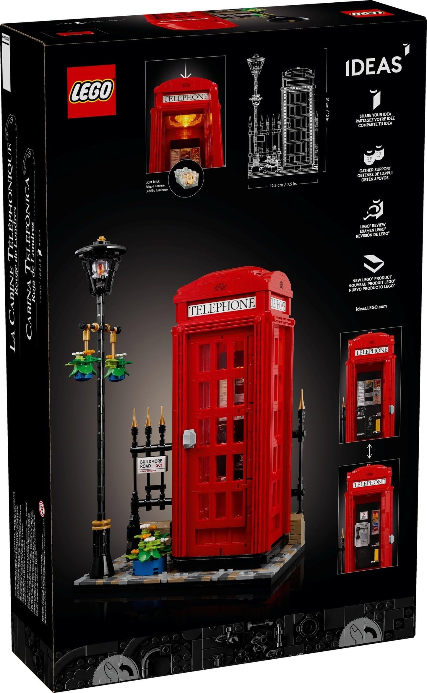 LEGO Ideas 21347 Red London Telephone Box