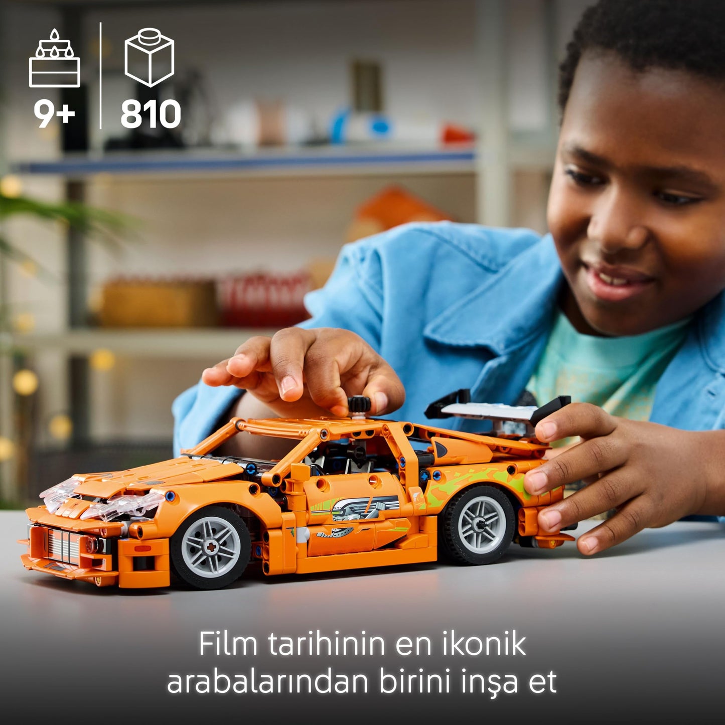 LEGO Technic Fast and Furious Toyota Supra MK4 42204 – 9 Yaş ve Üzeri Çocuklar için 6 Motor ve Açılan Kapılar İçeren Oyuncak Araba Yapım Seti, Çocuklar ve Yetişkinler için Hediye Fikri (810 Parça)