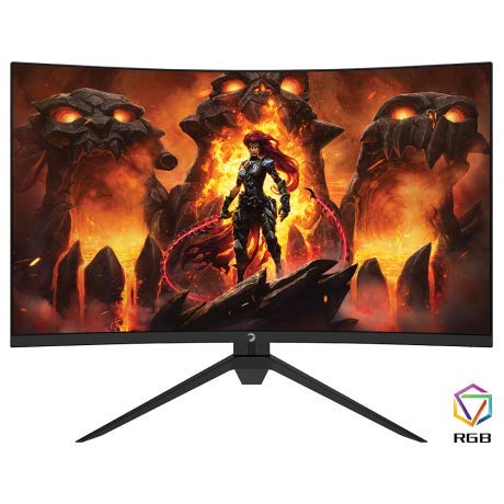 GamePower Intense X60 27'' 1ms 165Hz Curved 2K WQHD 2560 * 1440 RGB Gaming Monitor (Samsung VA Panel) WQHD 2K Resolution
