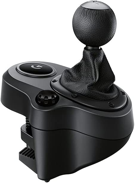 Logitech G Driving Force Vites, G29/G920/G923 için, Geri Vitesli ve 6 Konumlu "H" Düzeninde Vites, Çelik ve Deri Yapı, Siyah