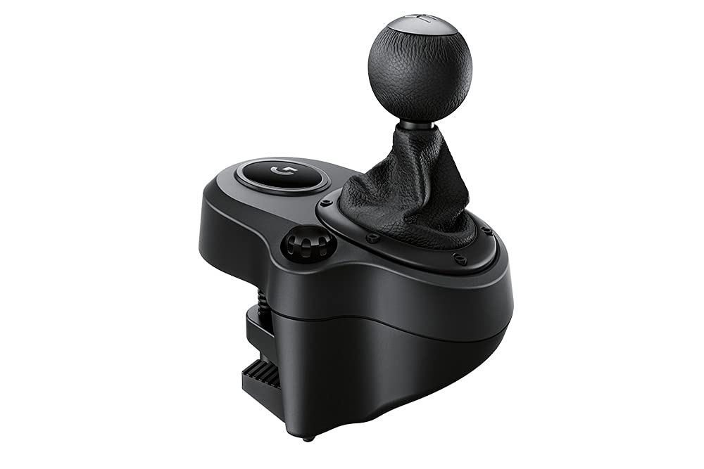 Logitech G Driving Force Vites, G29/G920/G923 için, Geri Vitesli ve 6 Konumlu "H" Düzeninde Vites, Çelik ve Deri Yapı, Siyah