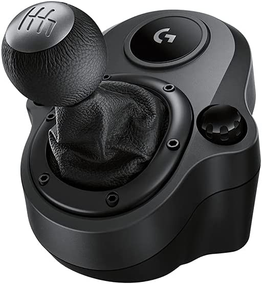 Logitech G Driving Force Vites, G29/G920/G923 için, Geri Vitesli ve 6 Konumlu "H" Düzeninde Vites, Çelik ve Deri Yapı, Siyah