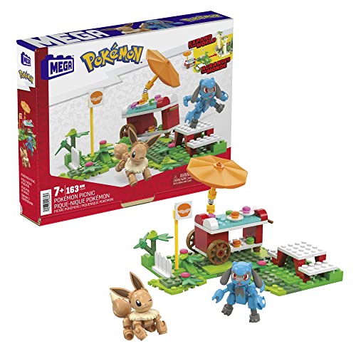 Mega Bloks Pokémon Adventure Builder Piknik yapı seti ile diğer dünyalara bağlanabilen 193 uyumlu yapı bloku ve parça, 7 yaş ve üzeri HDL80
