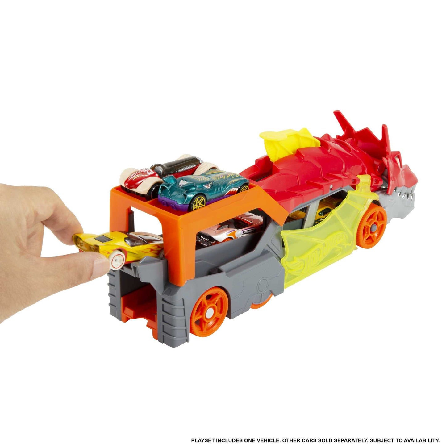 Hot Wheels Fırlatıcı ve Taşıyıcı Ejderha, 3 yaş ve üzeri, GTK42