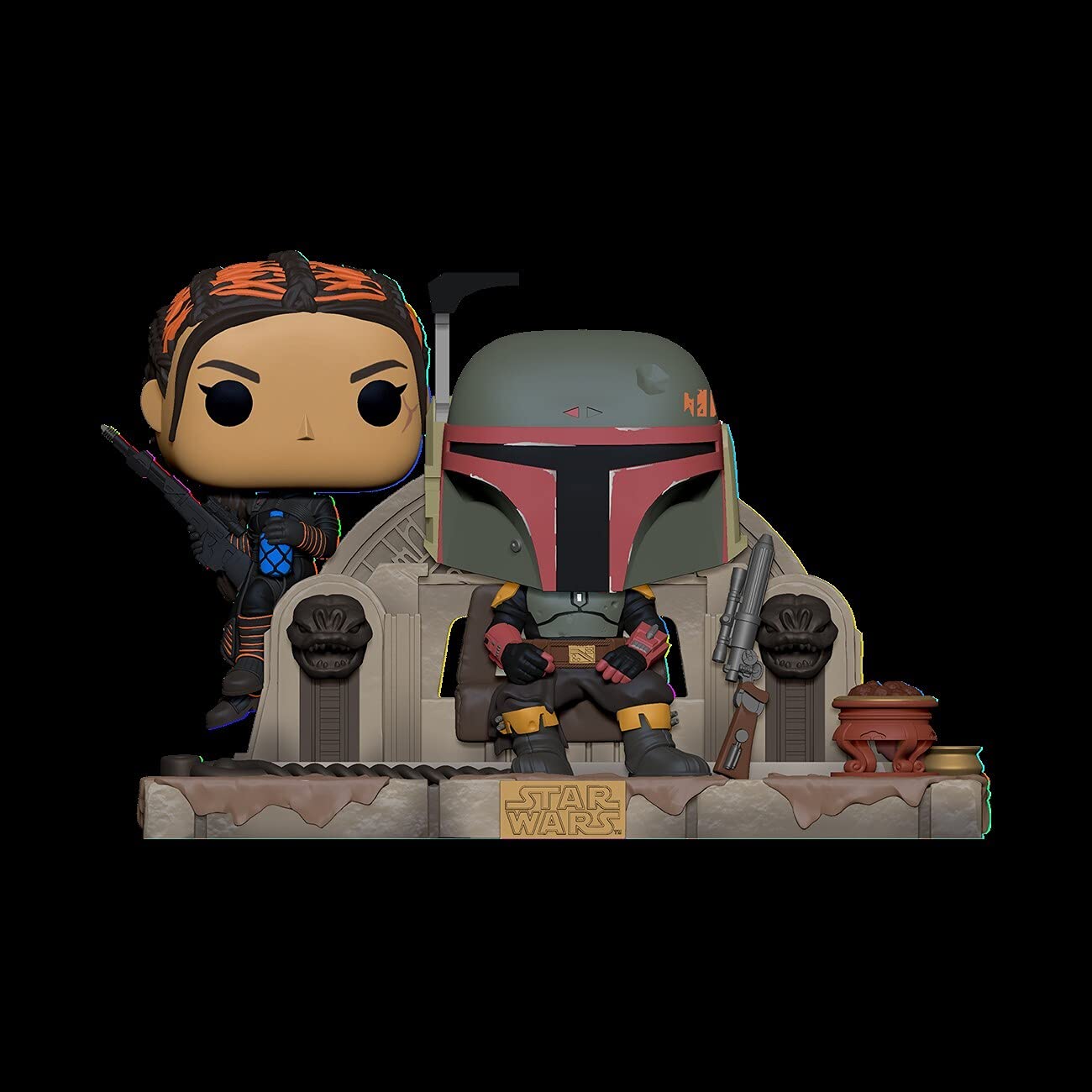 Funko 58391 POP Moment: Mandalorian- Boba Fett & Fennec Shand Çok Renkli
