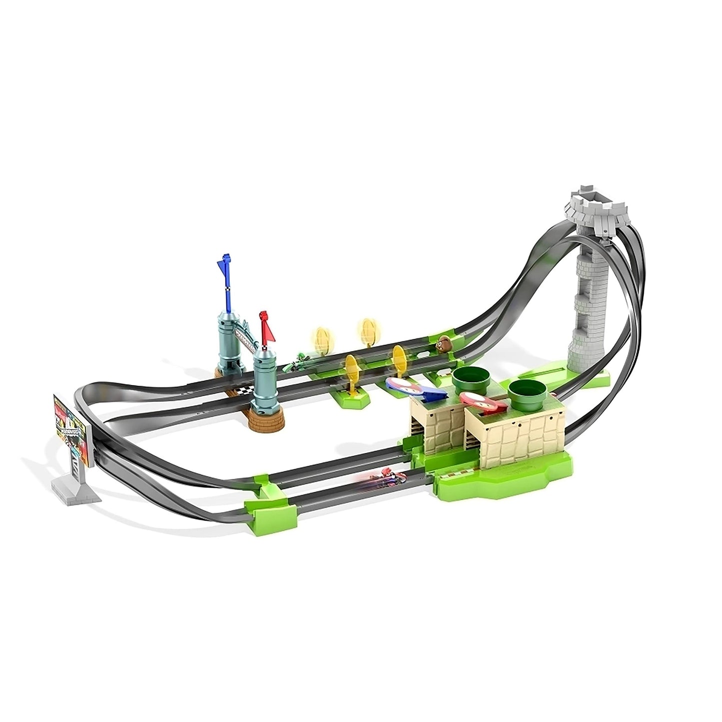 Hot Wheels Mario Kart Çılgın Dönüş Parkuru Yarış Seti, 5 yaş ve üzeri, GHK15