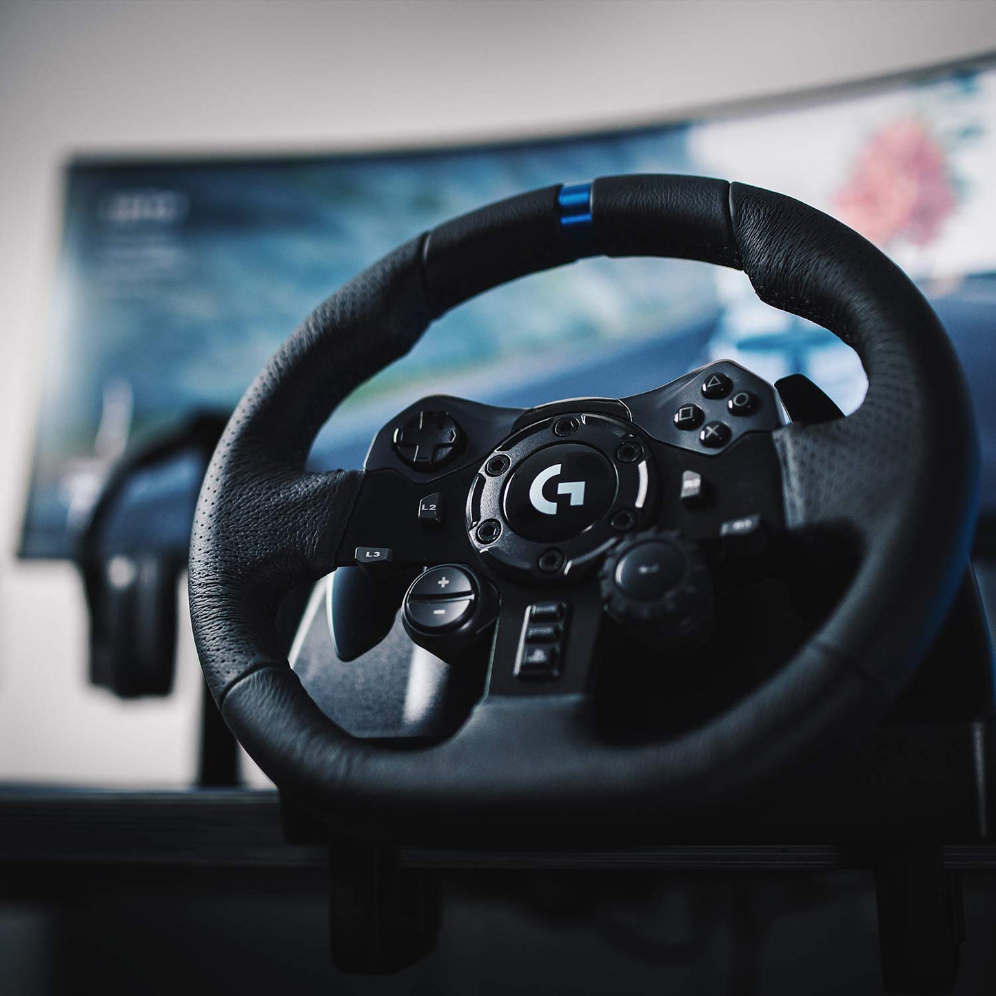 Logitech G923 Steering Wheel And Pedal, Ps4 And Pc, Black