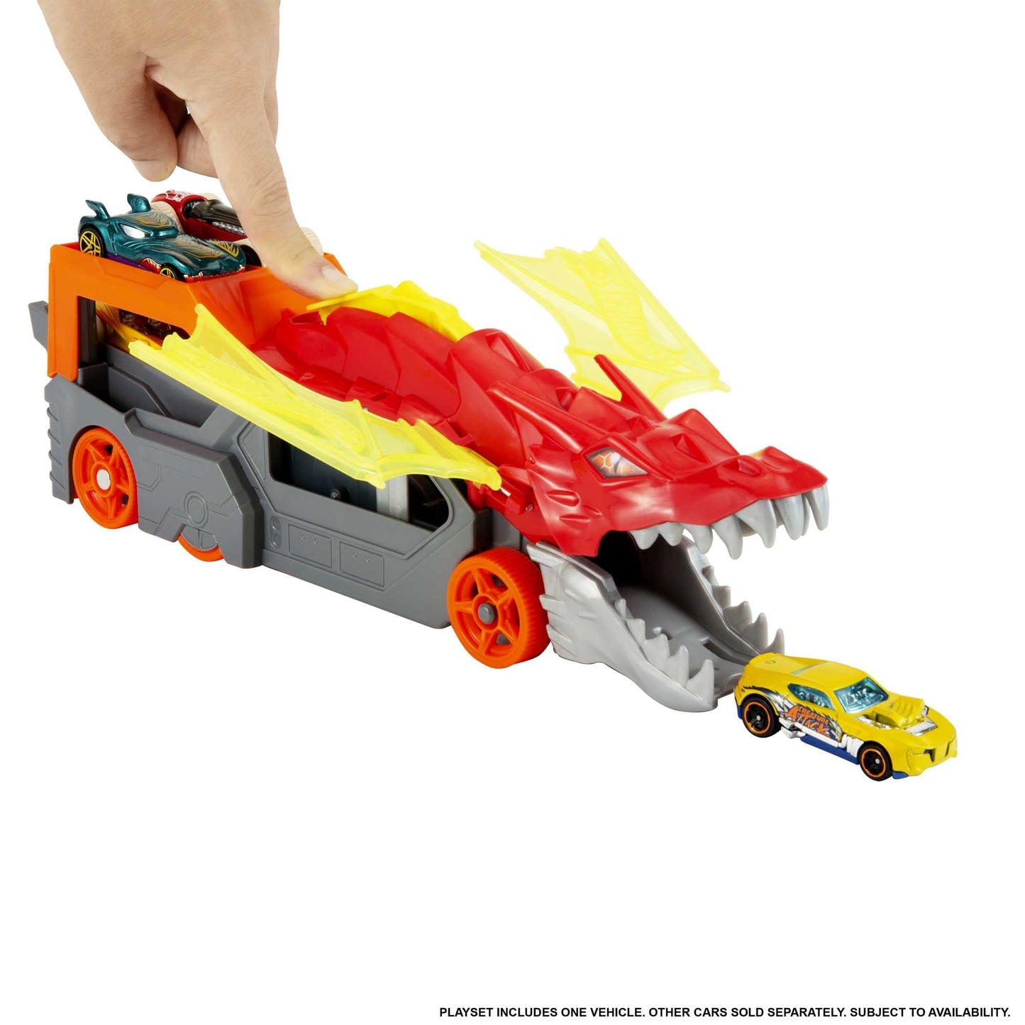 Hot Wheels Fırlatıcı ve Taşıyıcı Ejderha, 3 yaş ve üzeri, GTK42