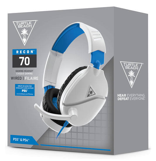 Turtle Beach Recon 70P White Gaming Headset for PS4, Xbox One, Nintendo Switch And PC
