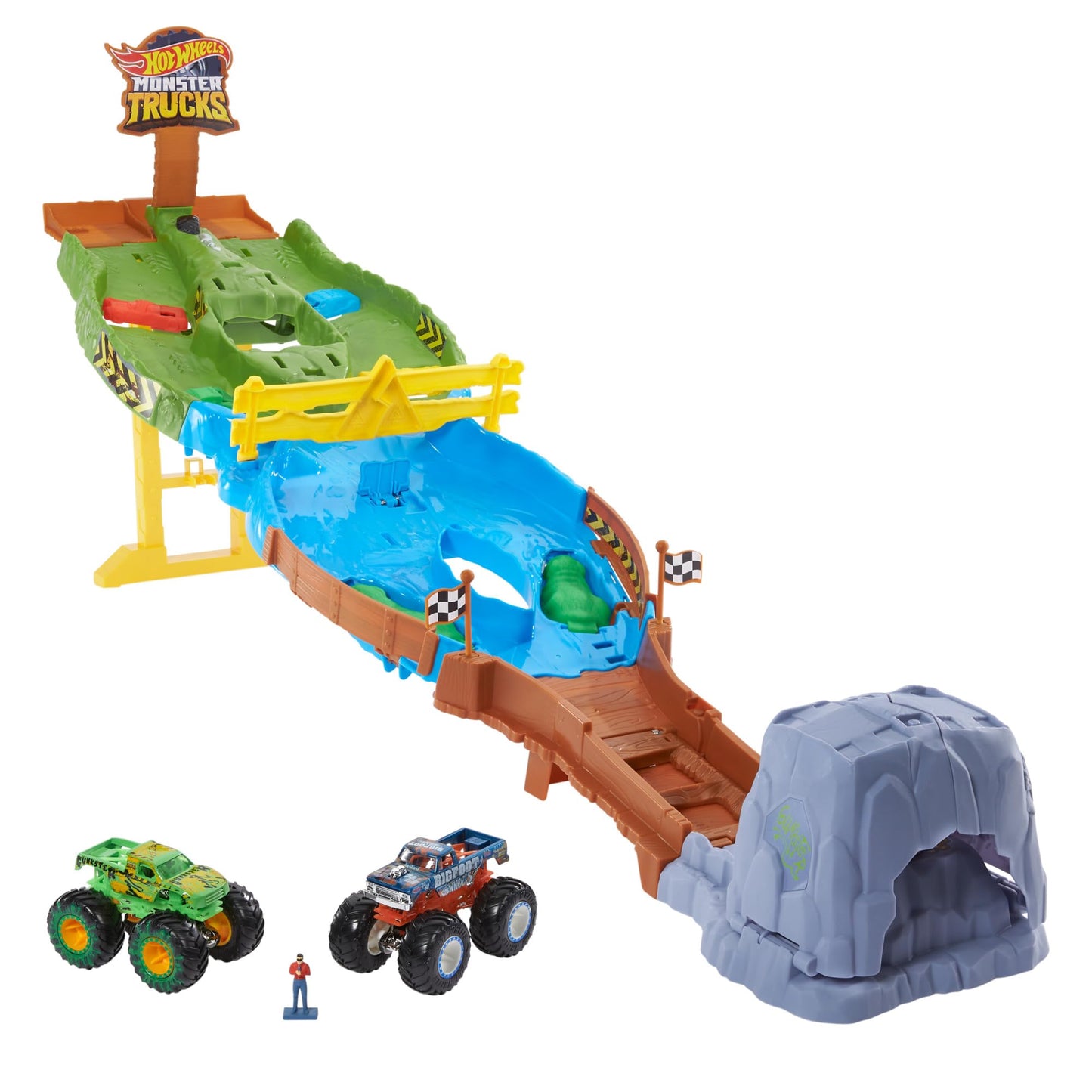Hot Wheels Monster Trucks Heyecanlı Yarışlar Oyun Seti, 4 yaş ve üzeri, HGV12