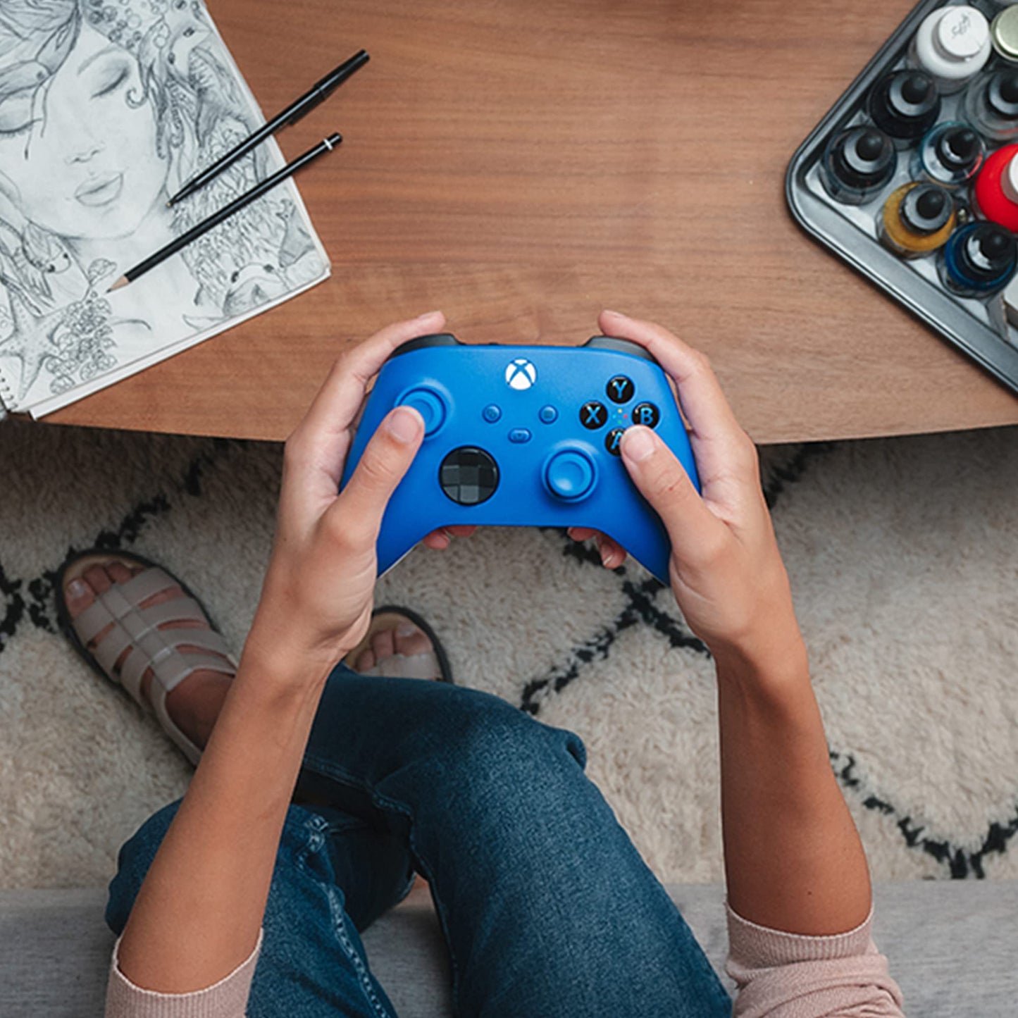 Microsoft Xbox Wireless Controller Mavi, 9. Nesil  (Microsoft TR Garantili)