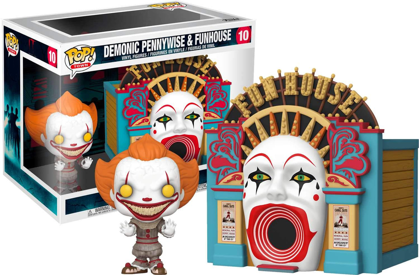Funko-45.660 POP Şehir: IT 2 - Şeytani Pennywise / Funhouse Bölüm 2 Balon 15 Koleksiyon Oyuncak, çok renkli w