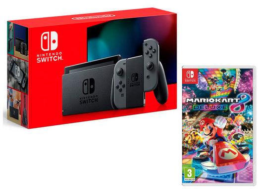 Nintendo switch console 32GB Gray + Mario Kart 8 Deluxe