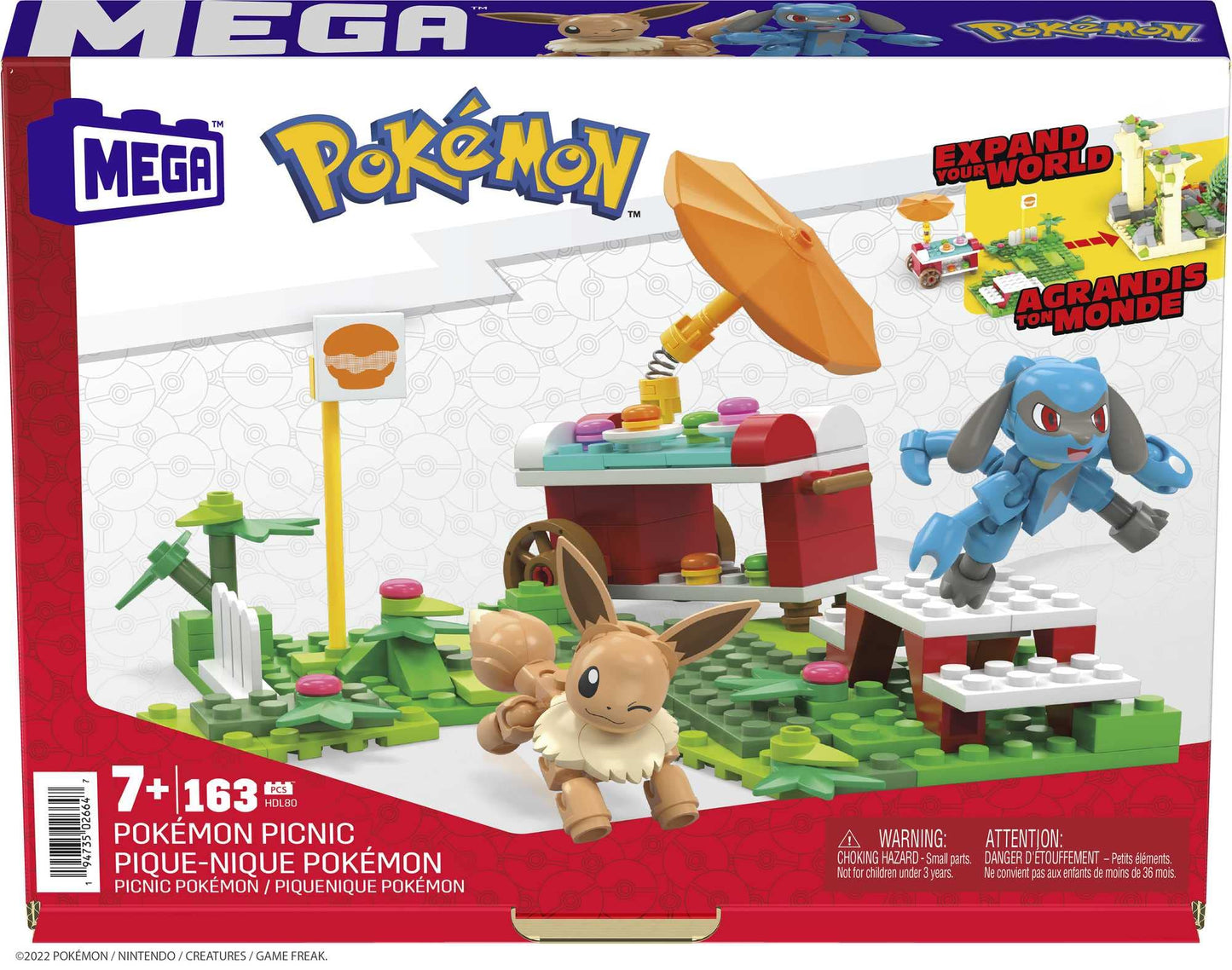 Mega Bloks Pokémon Adventure Builder Piknik yapı seti ile diğer dünyalara bağlanabilen 193 uyumlu yapı bloku ve parça, 7 yaş ve üzeri HDL80