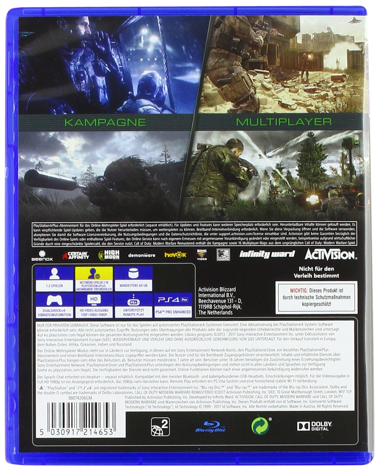 Call of Duty Modern Remastered ps4