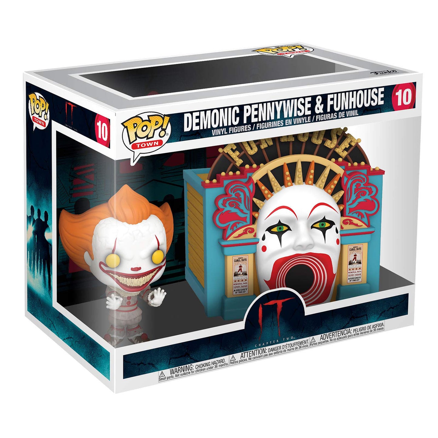 Funko-45.660 POP Şehir: IT 2 - Şeytani Pennywise / Funhouse Bölüm 2 Balon 15 Koleksiyon Oyuncak, çok renkli w