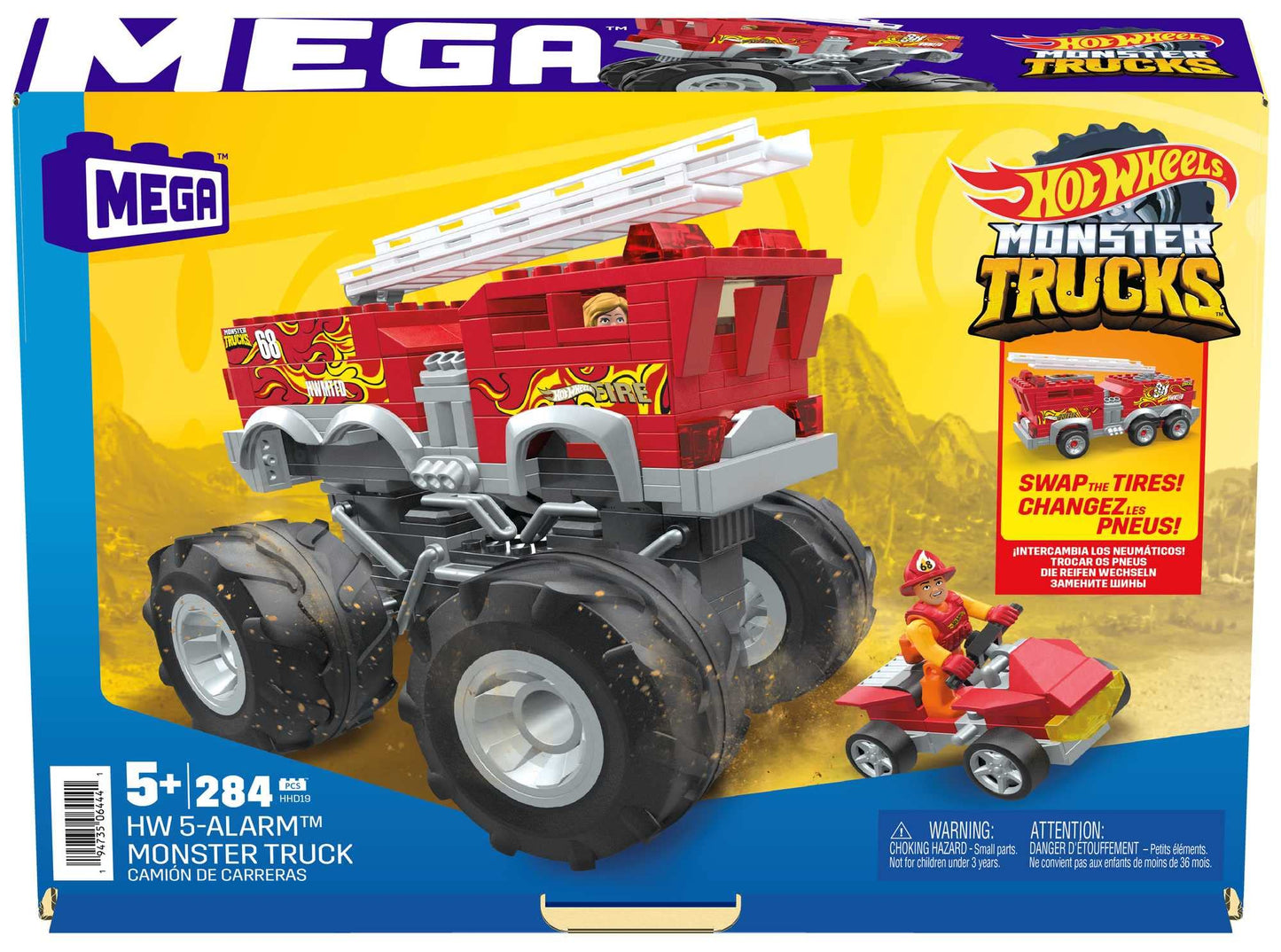 Mega Bloks Hot Wheels® HW 5-Alarm™ Monster Truck İtfaiye Aracı