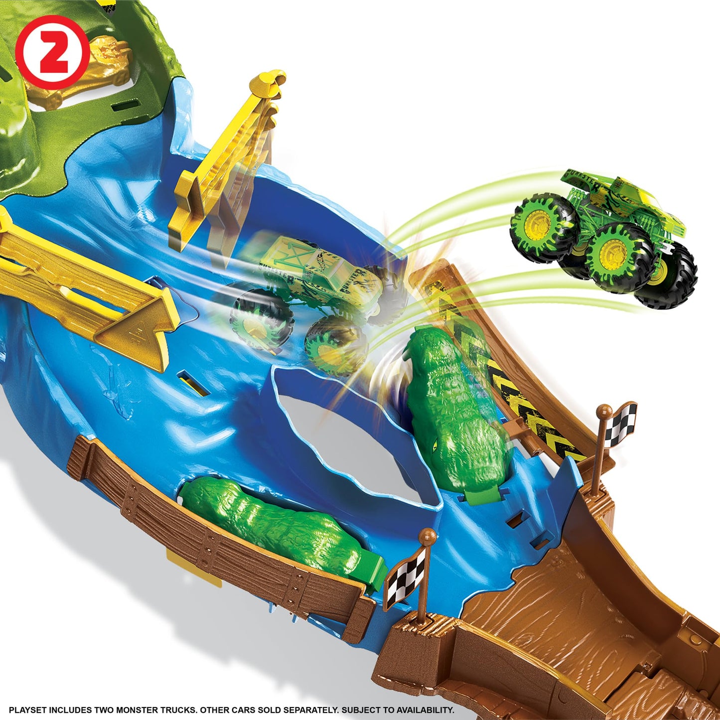 Hot Wheels Monster Trucks Heyecanlı Yarışlar Oyun Seti, 4 yaş ve üzeri, HGV12