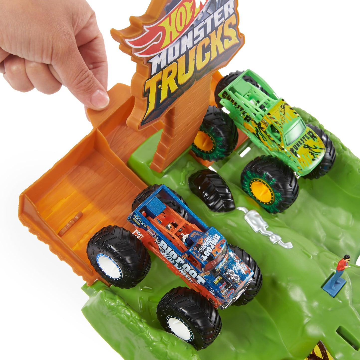 Hot Wheels Monster Trucks Heyecanlı Yarışlar Oyun Seti, 4 yaş ve üzeri, HGV12