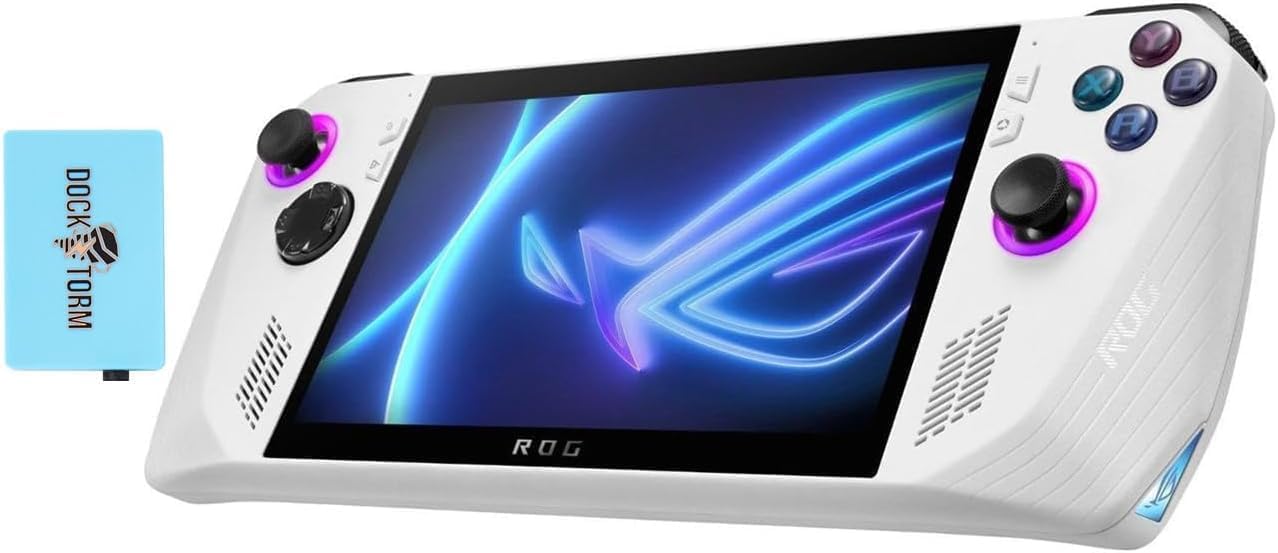 ASUS ROG Ally 7 inç 120Hz Oyun Elde Taşınabilir - Ryzen Z1 İşlemci - 16GB - RAM 512GB SSD - Dockztorm Hub ile Beyaz