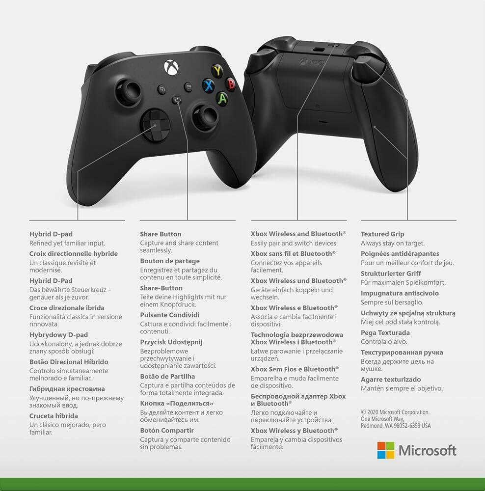 Microsoft Xbox Wireless Controller Siyah, 9. Nesil (Microsoft Türkiye Garantili) [video game]