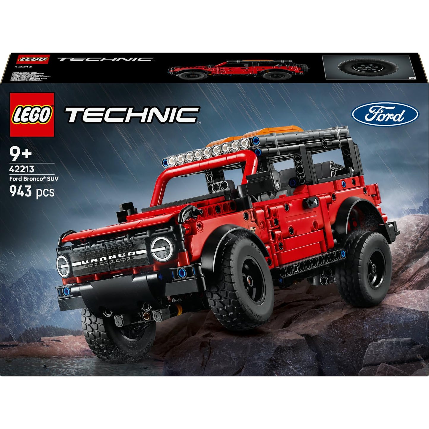 LEGO Technic Ford Bronco SUV 42213 – 9 Yaş ve Üzeri Araç Seven Çocuklar İçin STEM Odaklı Model Araba Oyuncak Yapım Seti, Araba Tutkunlarına Yaratıcı Hediye Fikri ve Eğitici Oyun Deneyimi (943 Parça)