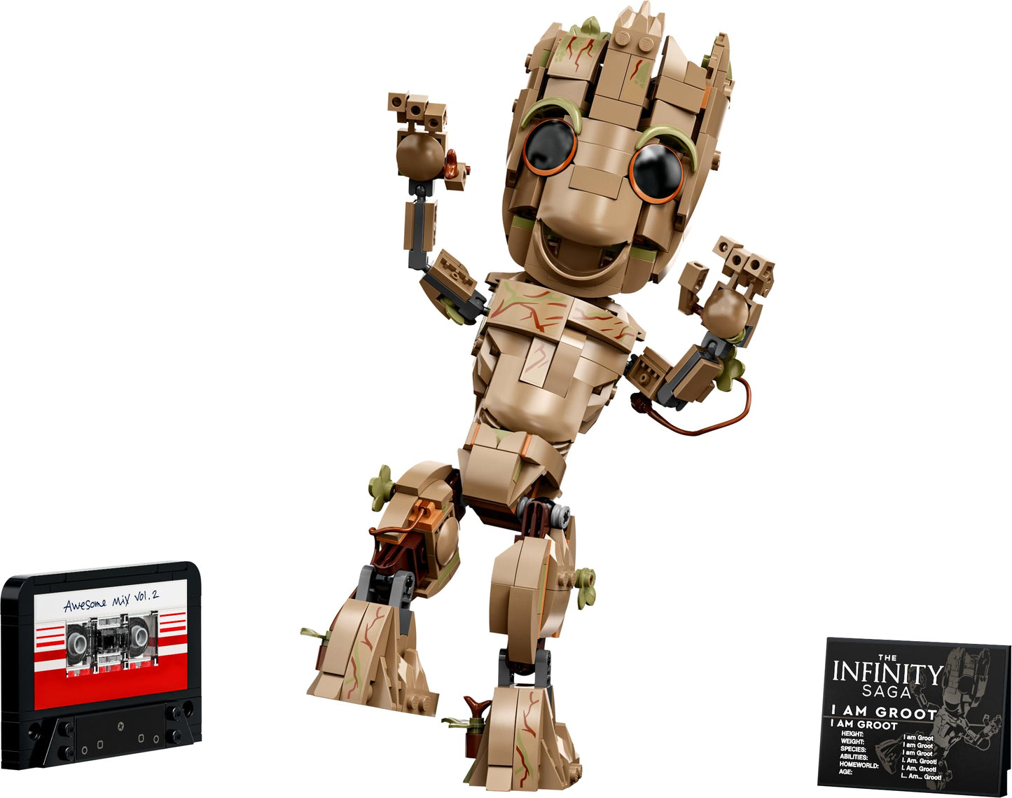 LEGO® Marvel Ben Groot 76217-10 Yaş ve Üzeri Çocuklar için Koleksiyonluk Bebek Groot Yapım ve Sergileme Modeli (476 Parça)