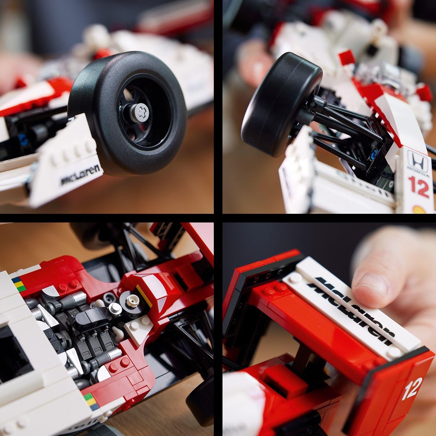 LEGO® Icons McLaren MP4/4 ve Ayrton Senna 10330 - Araç Tutkunu Yetişkinler için Koleksiyonluk Yaratıcı Model Araba Yapım Seti (693 Parça)