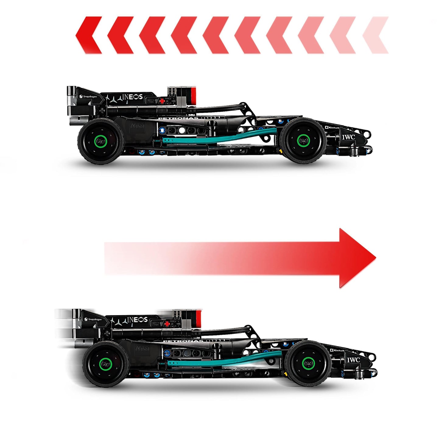 LEGO Technic Mercedes-AMG F1 W14 E Performance Pull-Back 42165-7 Yaş ve Üzeri Çocuklar için Koleksiyonluk Yaratıcı Yarış Arabası Model Yapım Seti (240 Parça)