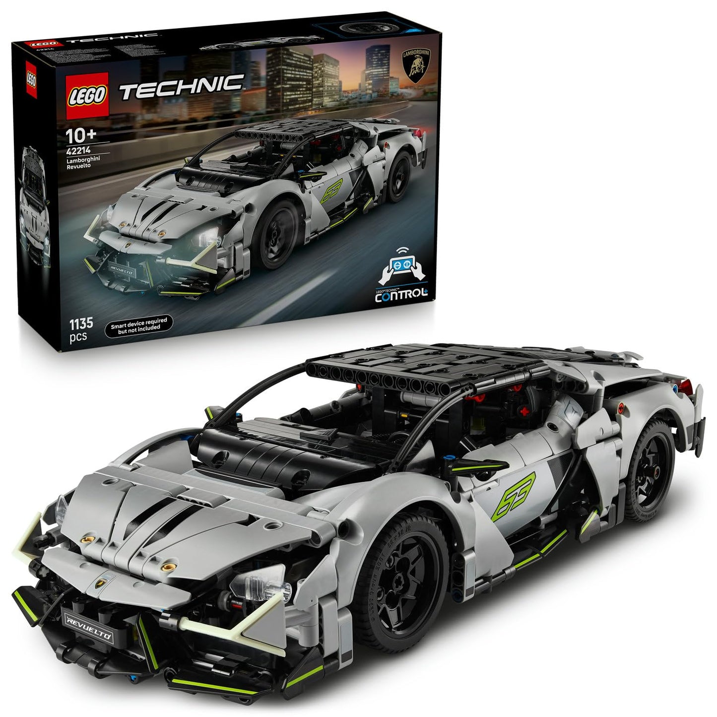 LEGO Technic Lamborghini Revuelto Spor Araba 42214 – 10 Yaş ve Üzeri Çocuklar İçin STEM Destekli Oyuncak Yapım Seti, Süper Spor Araba Tutkunlarına Yaratıcı Hediye Fikri ve Eğitici Oyun (1135 Parça)