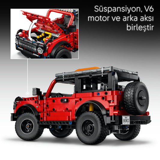 LEGO Technic Ford Bronco SUV 42213 – 9 Yaş ve Üzeri Araç Seven Çocuklar İçin STEM Odaklı Model Araba Oyuncak Yapım Seti, Araba Tutkunlarına Yaratıcı Hediye Fikri ve Eğitici Oyun Deneyimi (943 Parça)