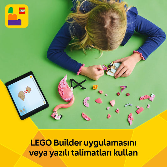 LEGO Creator 3'ü 1 Arada Vahşi Hayvanlar: Pembe Flamingo 31170 – 8 Yaş ve Üzeri Kız ve Erkek Çocukları için Kakadu Papağanı veya Aksolotl'a Dönüşebilen Yaratıcı Oyuncak Seti, Hediye Fikri (288 parça)
