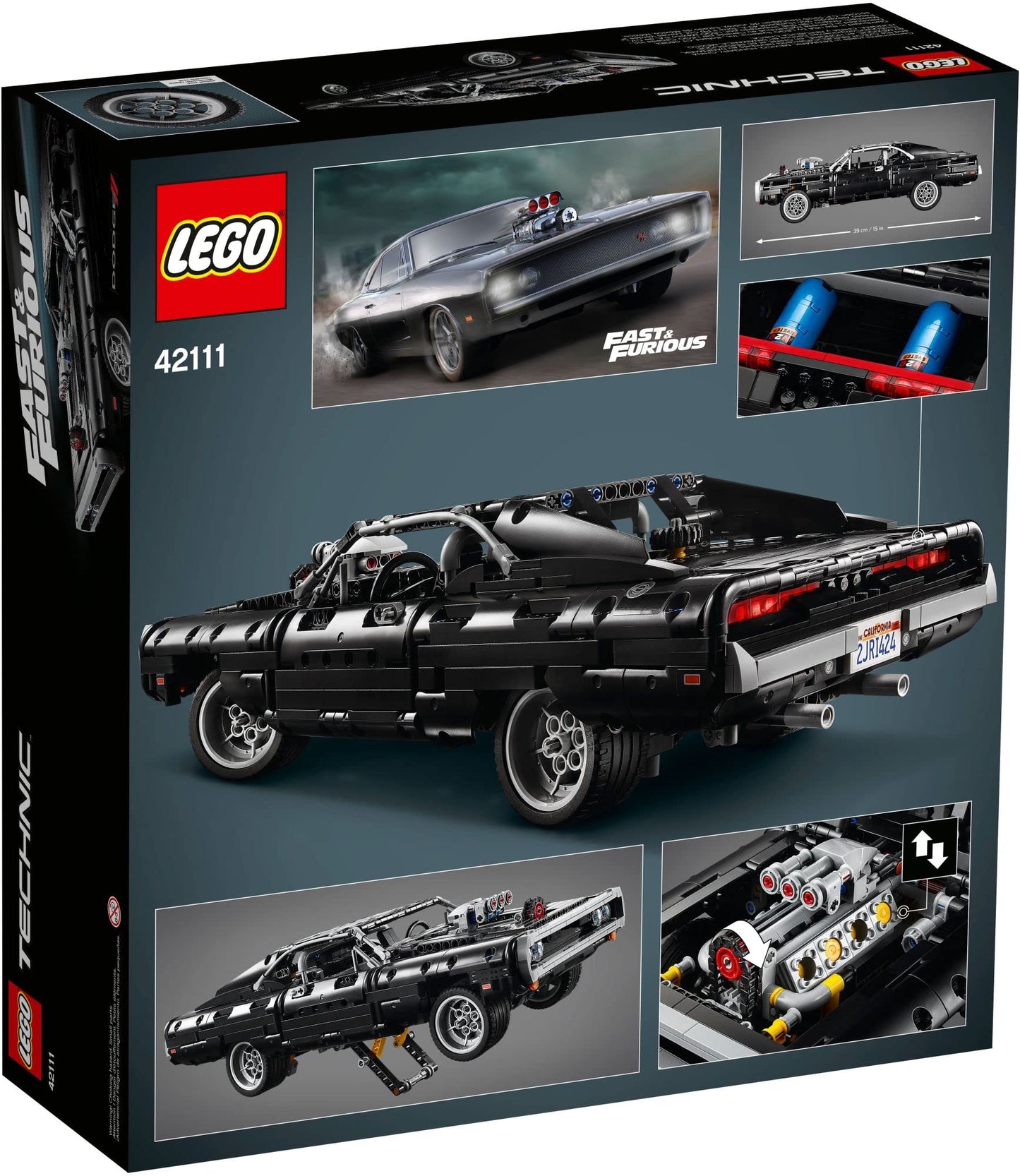 LEGO Technic Dom'un Dodge Charger'ı 42111 - 10 Yaş ve Üzeri Yüksek Performanslı Oyuncak Arabaları Seven Çocuklar için Koleksiyonluk Yaratıcı Oyuncak Model Yapım Seti (1077 Parça)