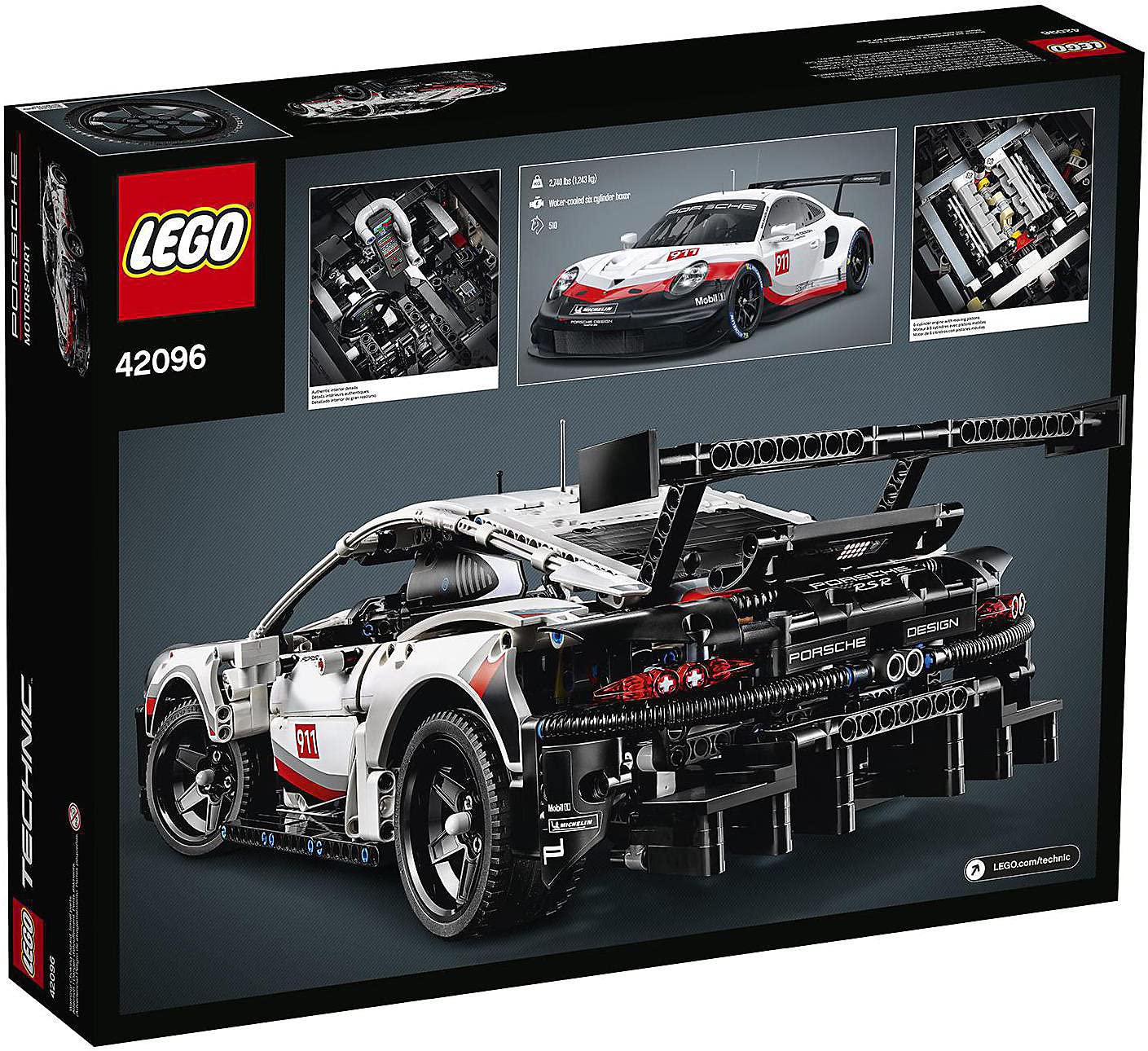 LEGO Technic Porsche 911 RSR 42096 Yapım Kiti (1580 Parça)