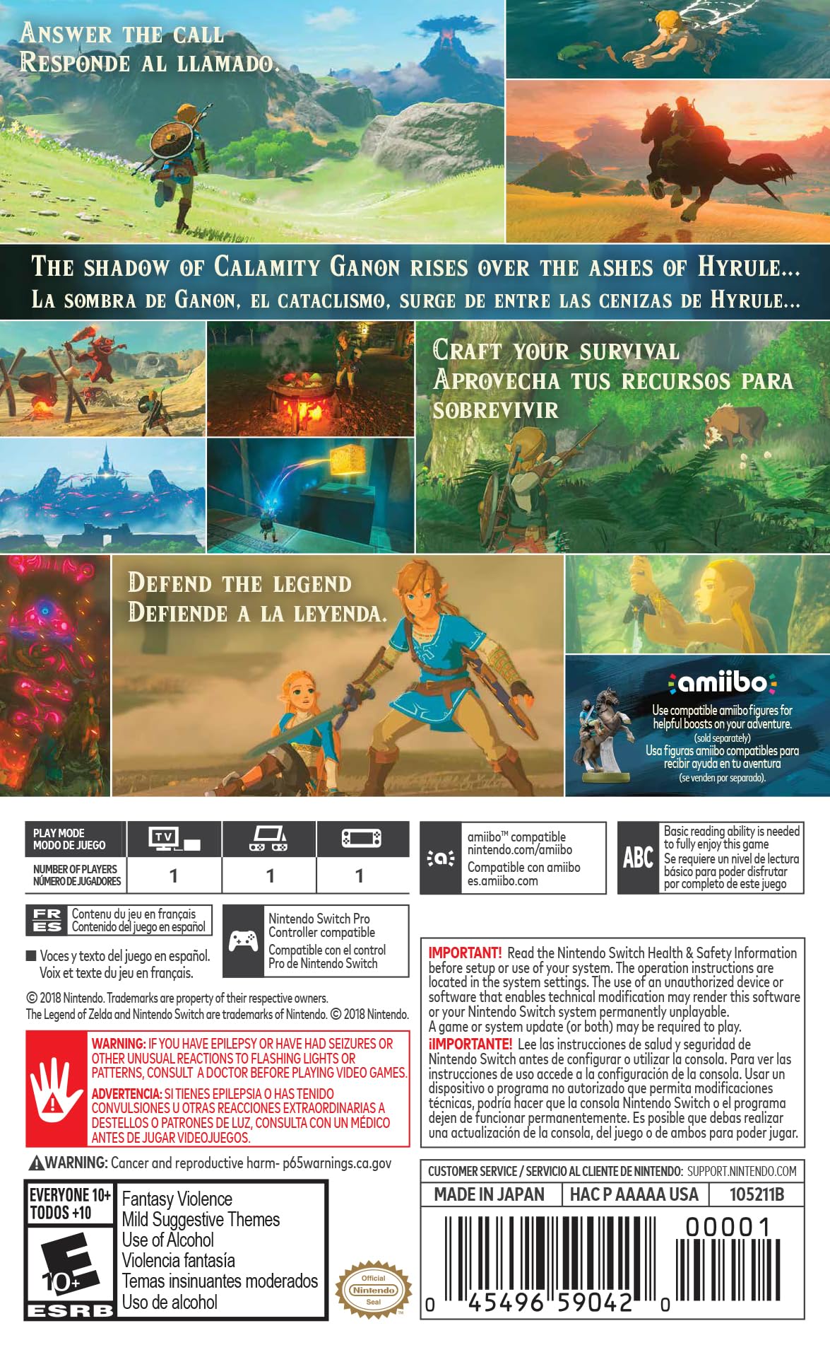 The Legend of Zelda Breath of the Wild Nintendo Switch Oyun