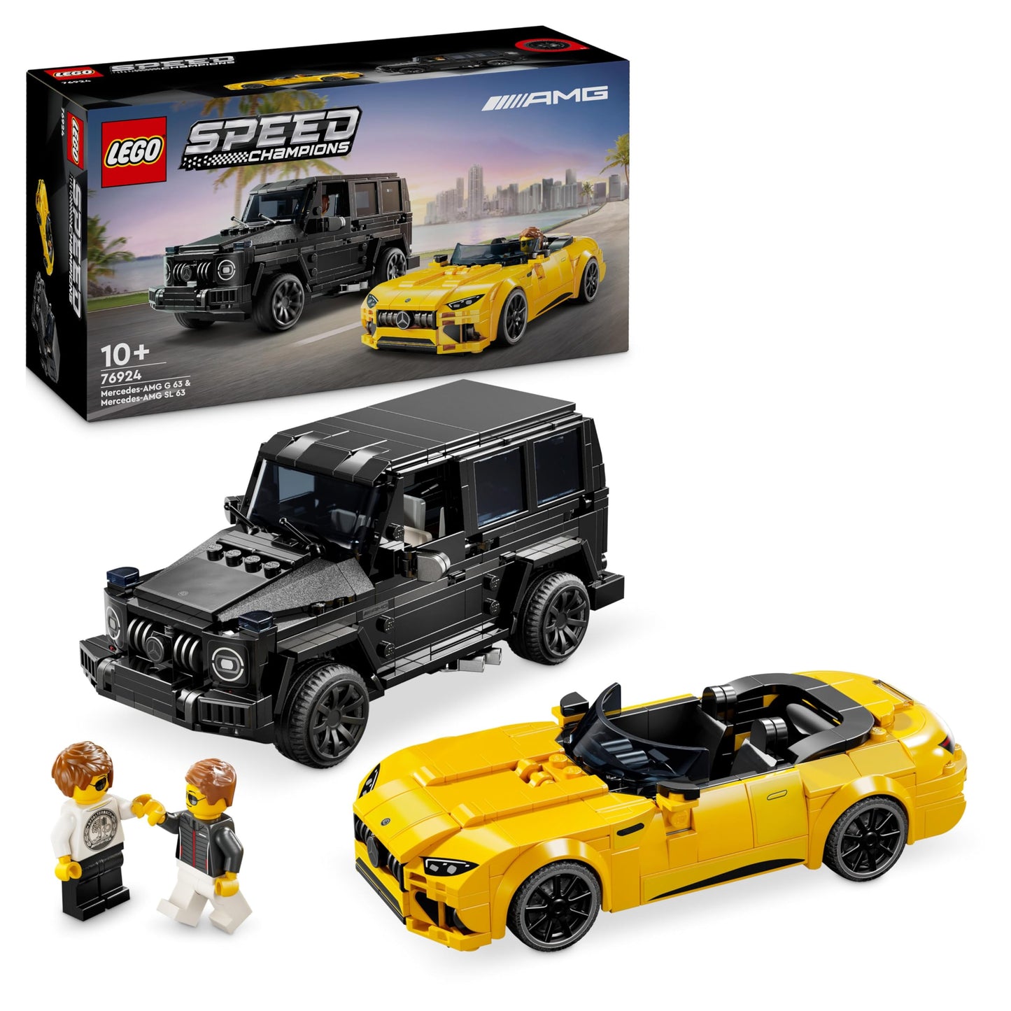 LEGO Speed Champions Mercedes-AMG G 63 ve Mercedes-AMG SL 63 76924, 10 Yaş ve Üzeri Araç Tutkunları için 2 İnşa Edilebilen Model İçeren Yaratıcı Oyuncak Yapım Seti (808 Parça)