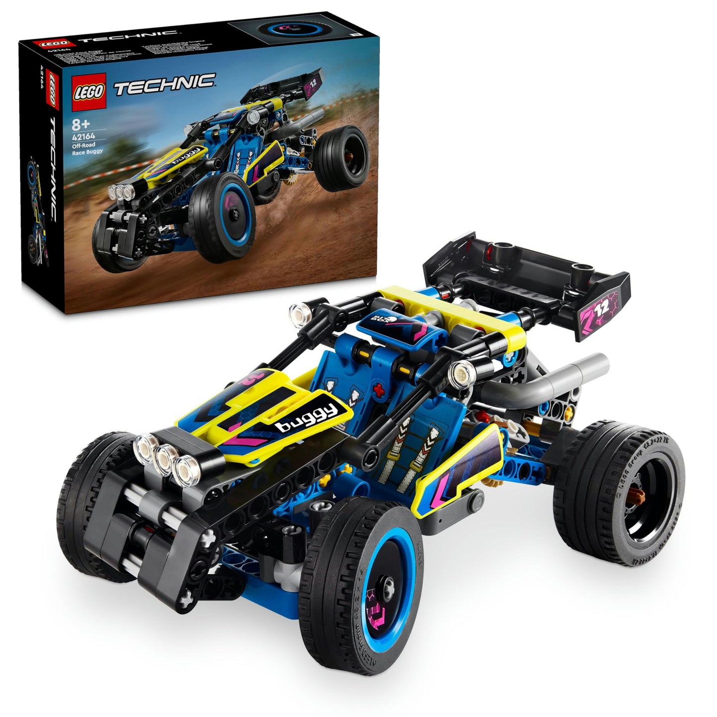 LEGO Technic Arazi Yarışı Arabası 42164-8 Yaş ve Üzeri Çocuklar için Koleksiyonluk Yaratıcı Oyuncak Model Yapım Seti (219 Parça)