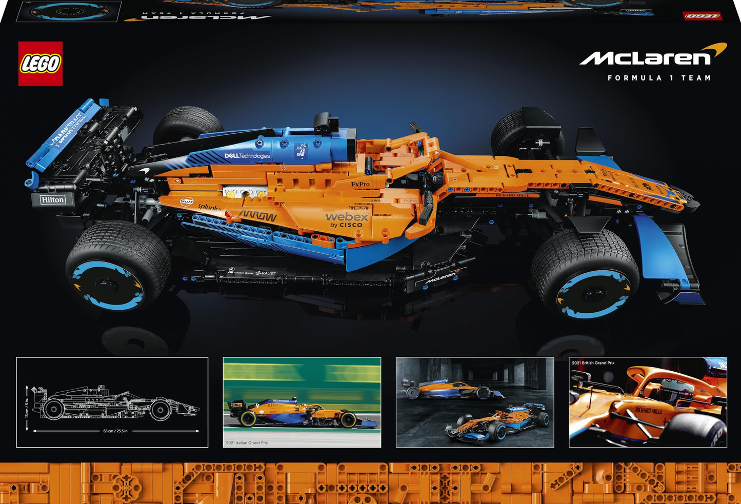 LEGO® Technic McLaren Formula 1™ Yarış Arabası 42141 - Araba Seven Yetişkinler İçin Model Yapım Seti (1432 Parça)