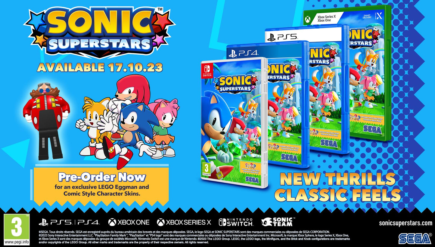 Sonic Superstars (Playstation 5) (Includes Comic Style Character Skins - Exclusive to Amazon.co.uk)