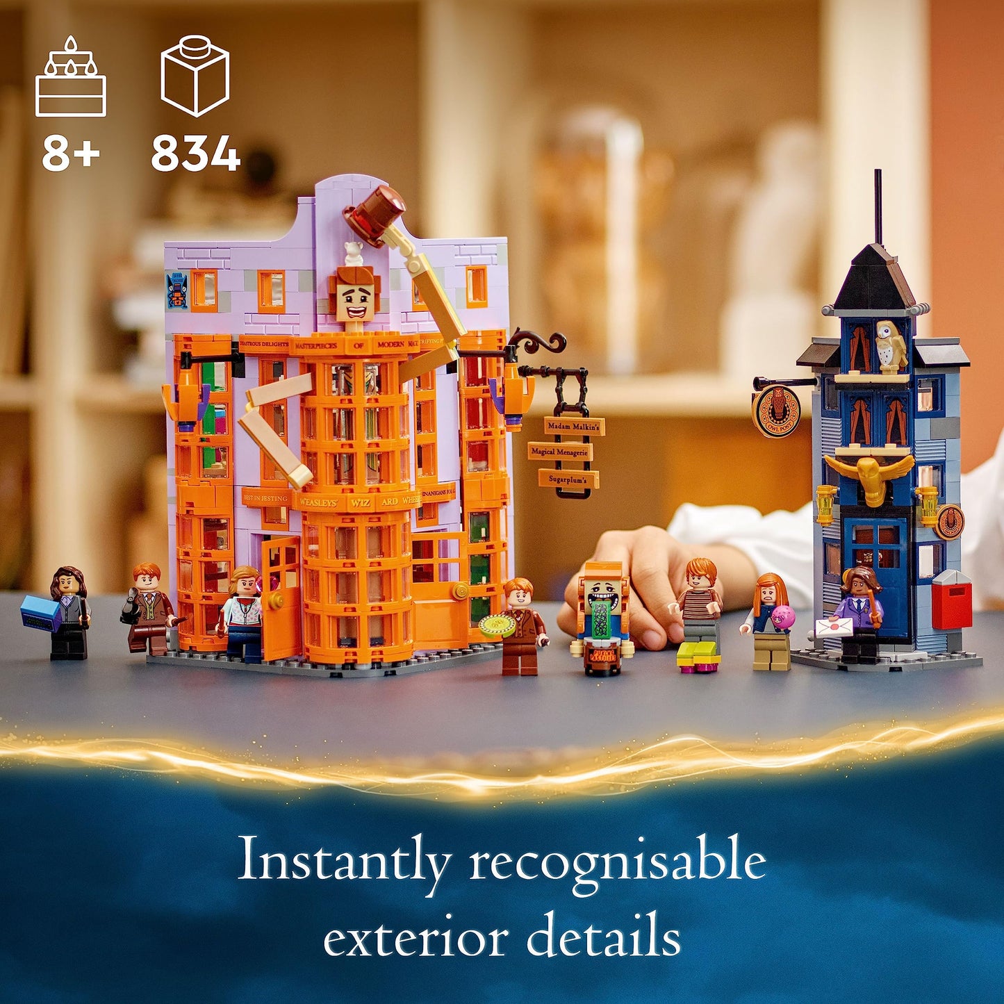 LEGO Lego® Harry Potter Tm Diagon Yolu: Weasley Büyücü Şakaları 76422-8 Yaş ve Üzeri Çocuklar Için Koleksiyonluk Yaratıcı Oyuncak Yapım Seti (834 Parça)