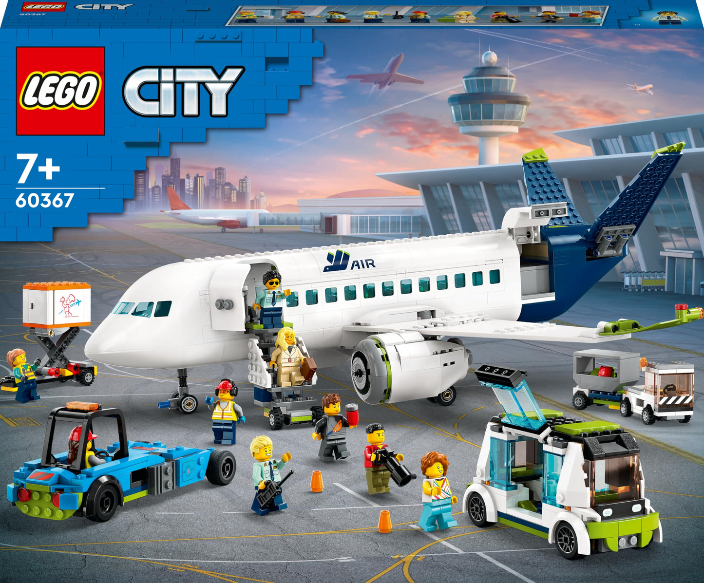 LEGO® City Yolcu Uçağı 60367 - Yaş ve Üzeri Çocuklar ve Uçak Meraklıları için Yaratıcı Oyuncak Yapım Seti (930 Parça)