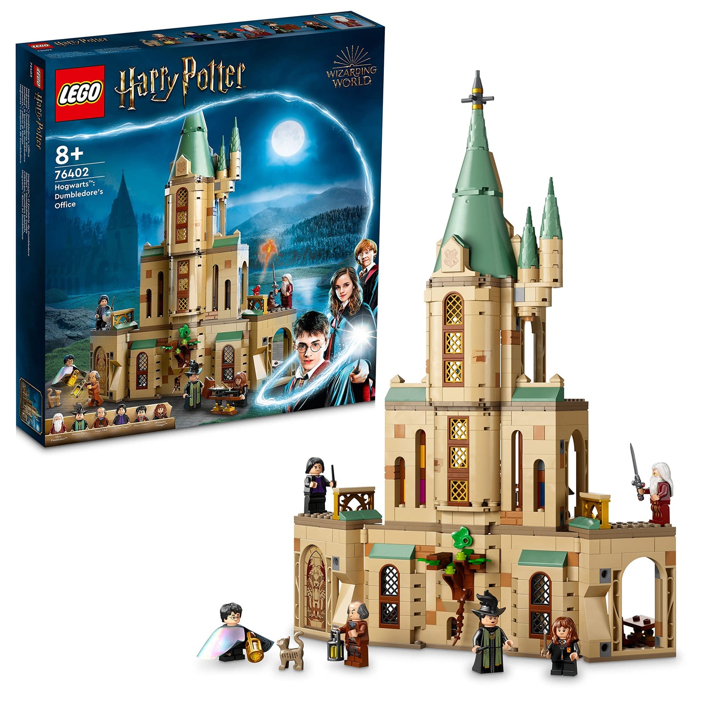 LEGO® Harry Potter™ Hogwarts™: Dumbledore’un Ofisi 76402-8 Yaş ve Üzeri Çocuklar için Sihirli Kale Oyuncağı Yapım Seti (654 Parça)