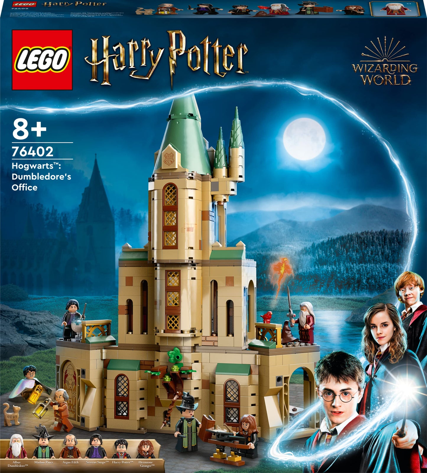 LEGO® Harry Potter™ Hogwarts™: Dumbledore’un Ofisi 76402-8 Yaş ve Üzeri Çocuklar için Sihirli Kale Oyuncağı Yapım Seti (654 Parça)