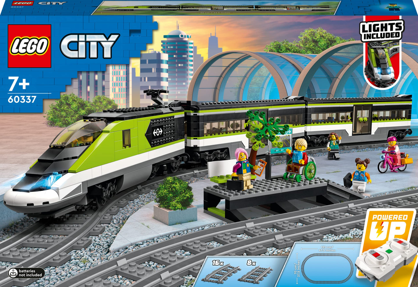 LEGO® City Ekspres Yolcu Treni 60337-7 Yaş ve Üzeri Çocuklar için Powered Up Teknolojili Oyuncak Tren Yapım Seti (764 Parça)