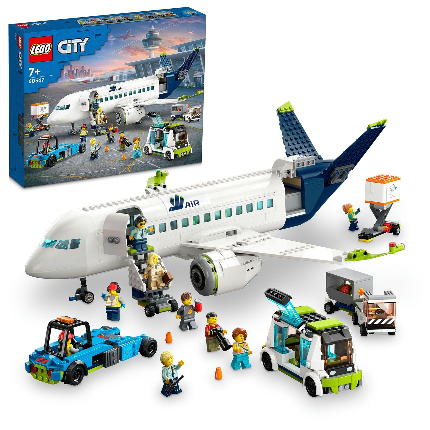 LEGO® City Yolcu Uçağı 60367 - Yaş ve Üzeri Çocuklar ve Uçak Meraklıları için Yaratıcı Oyuncak Yapım Seti (930 Parça)